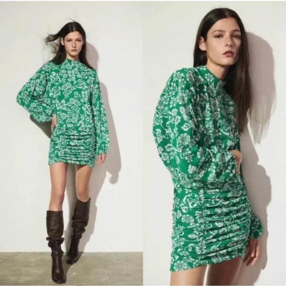 Floral Green Dress